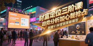 (15219期)财富定位三阶课,趋势分析加心智抢占,附赠91种营销策略模型-泰戈创艺资源库