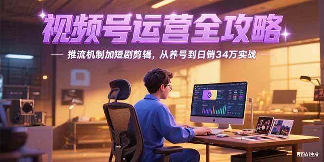 （15217期）2025视频号运营全攻略，推流机制加短剧剪辑，从养号到日销34万实战-泰戈创艺资源库