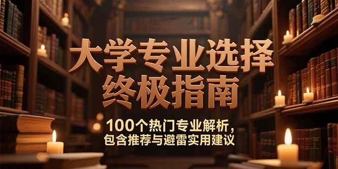 （15261期）付费文：大学专业选择终极指南,100个热门专业解析,包含推荐与避雷实用建议-泰戈创艺资源库