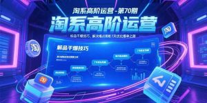 (15307期)淘系高阶运营-第70期,标品干爆技巧,解决难点策略,大佬操盘方法-泰戈创艺资源库