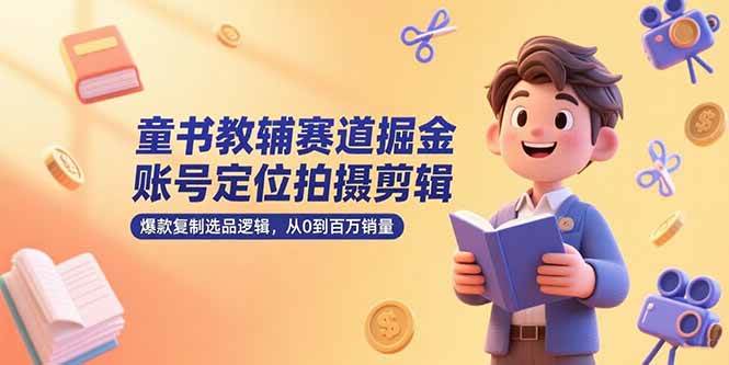 （15326期）童书教辅赛道掘金，账号定位拍摄剪辑，爆款复制选品逻辑，从0到百万销量-泰戈创艺资源库