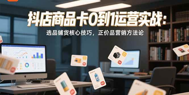 （15329期）抖店商品卡0到1运营实战：选品铺货核心技巧，正价品营销方法论-泰戈创艺资源库