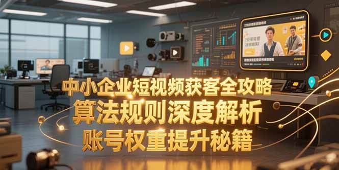 （15326期）中小企业短视频获客全攻略，算法规则深度解析，账号权重提升秘籍-泰戈创艺资源库