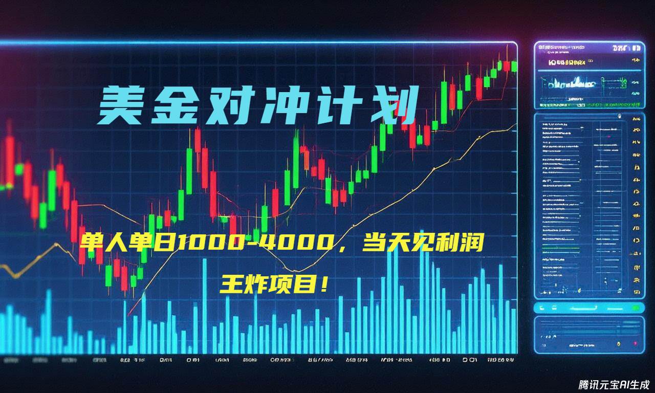 （15333期）2025年最暴力项目“美金先登计划”最新最强对冲战法，每日实际收益1K-4K-泰戈创艺资源库