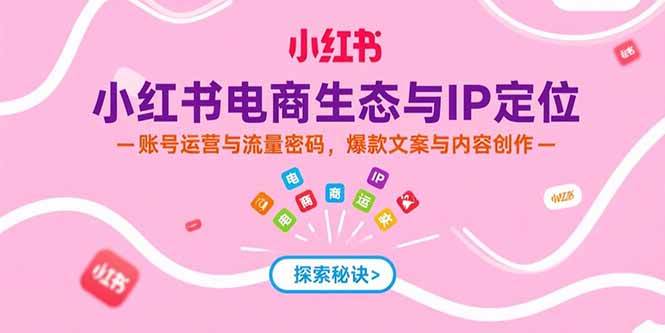 （15350期）小红书电商生态与IP定位，账号运营与流量密码，爆款文案与内容创作-泰戈创艺资源库