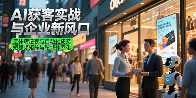 （15348期）AI获客实战与企业新风口，实体店逆袭与自动化成交 短视频矩阵与私域体系化-泰戈创艺资源库