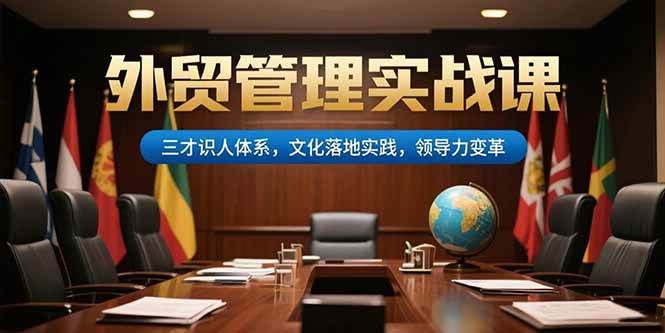 （15380期）外贸管理实战课，三才识人体系，文化落地实践，领导力变革-泰戈创艺资源库