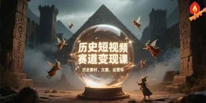 （15386期）历史短视频赛道变现课，百集素材库应用，文案剪辑技巧，账号运营全案-泰戈创艺资源库