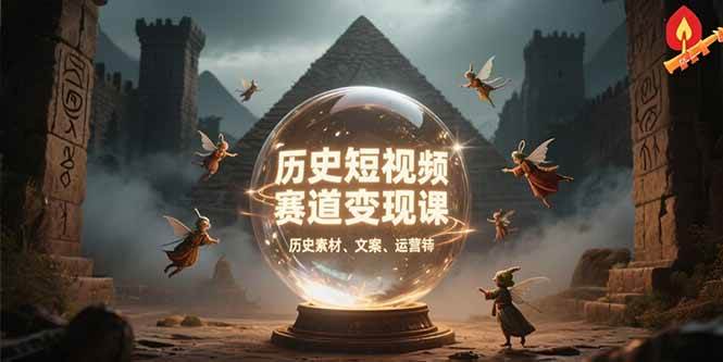 （15386期）历史短视频赛道变现课，百集素材库应用，文案剪辑技巧，账号运营全案-泰戈创艺资源库