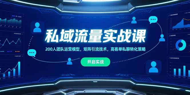 （15403期）私域流量实战课，200人团队运营模型，矩阵引流技术，高客单私聊转化策略-泰戈创艺资源库