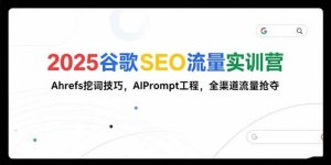 (15411期)2025谷歌SEO流量实训营;,Ahrefs挖词技巧,AIPrompt工程,全渠道流量抢夺-泰戈创艺资源库