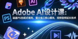 (15469期)Adobe AI设计课:涵盖PS创成式填充,萤火虫三核心模块,视频音频延长技术-泰戈创艺资源库