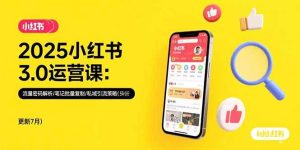 (15502期)2025小红书3.0运营课:流量密码解析/笔记批量复制/私域引流策略(更新7月)-泰戈创艺资源库