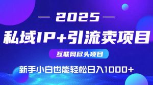 (15531期)2025网创尽头项目,私域IP+引流,新手小白也能在家日入1000+-泰戈创艺资源库