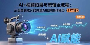 (15612期)AI+视频拍摄与剪辑全流程:从创意到成片的完整AI视频制作能力(25节课)-泰戈创艺资源库