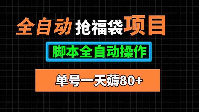 (15697期)全自动抢福袋项目,单号一天80+脚本全自动操作-泰戈创艺资源库