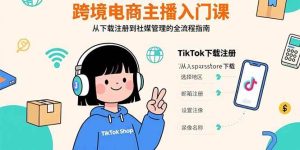 （15708期）跨境电商主播入门课，TikTok下载注册，支付工具配置，社媒账号管理全流程-泰戈创艺资源库