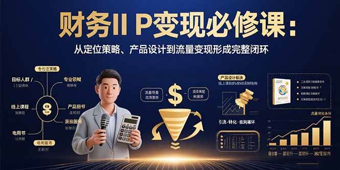 （15728期）财务IP变现必修课：从定位策略、产品设计到流量变现形成完整闭环-泰戈创艺资源库