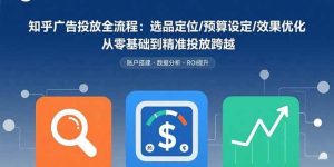 （15774期）知乎广告投放全流程：选品定位/预算设定/效果优化 从零基础到精准投放跨越-泰戈创艺资源库