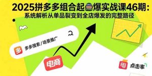(15816期)2025拼多多组合起爆实战课46期:系统解析从单品裂变到全店爆发的完整路径-泰戈创艺资源库