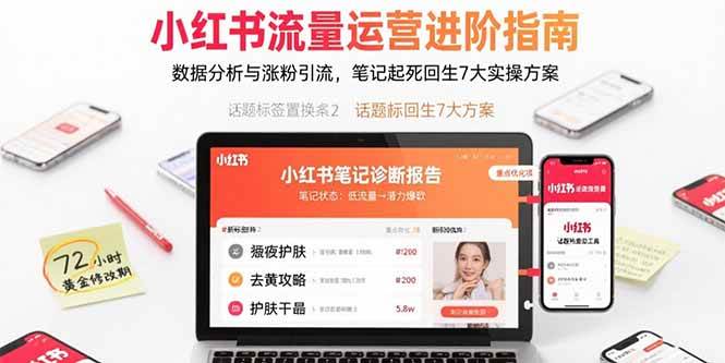 （15827期）小红书流量运营进阶指南，数据分析与涨粉引流，笔记起死回生7大实操方案-泰戈创艺资源库