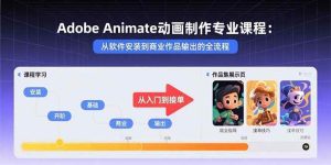 (15846期)Adobe Animate动画制作专业课程:从软件安装到商业作品输出的全流程-泰戈创艺资源库