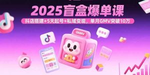 (15922期)2025盲盒爆单课,抖店搭建+5天起号+私域变现,单月GMV突破10万-泰戈创艺资源库