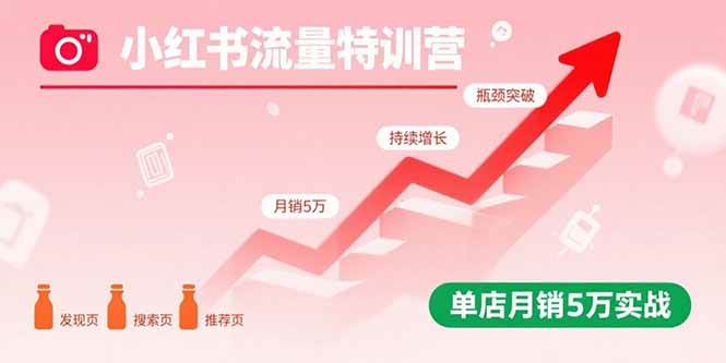 （15936期）小红书流量特训营：突破流量瓶颈，实现店铺持续增长，单店月销5万实战-泰戈创艺资源库
