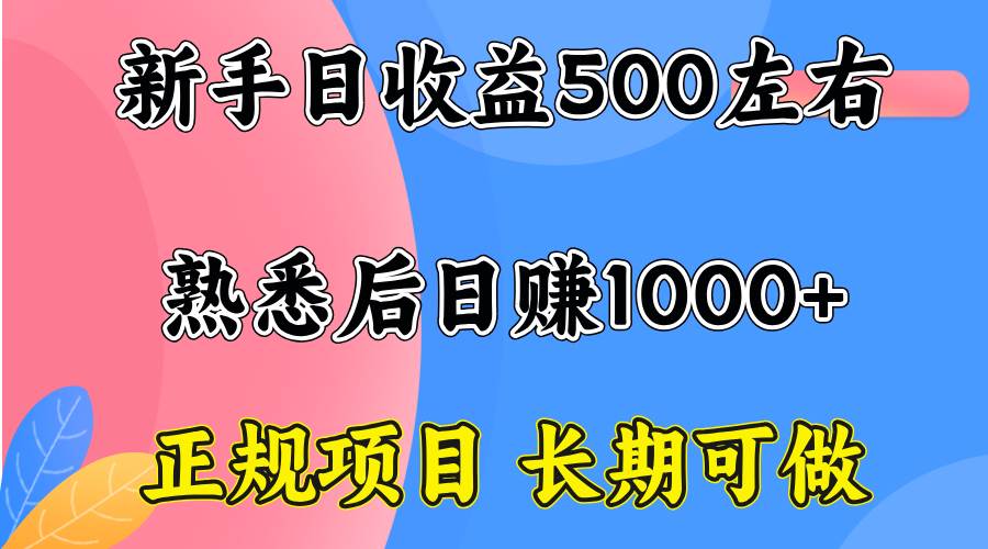 （15978期）一台电脑，前期日收益300-500，熟练后日入1000左右-泰戈创艺资源库