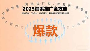 (16067期)2025淘系推广全攻略,店铺诊断、万相台、智能计划,打造日销万级爆款计划-泰戈创艺资源库