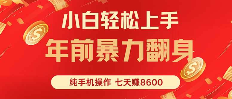 （16080期）七天狂赚8600，小白纯手机操作，日入1000+-泰戈创艺资源库