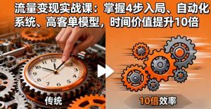 （16197期）流量变现实战课：掌握4步入局、自动化系统、高客单模型，时间价值提升10倍-泰戈创艺资源库