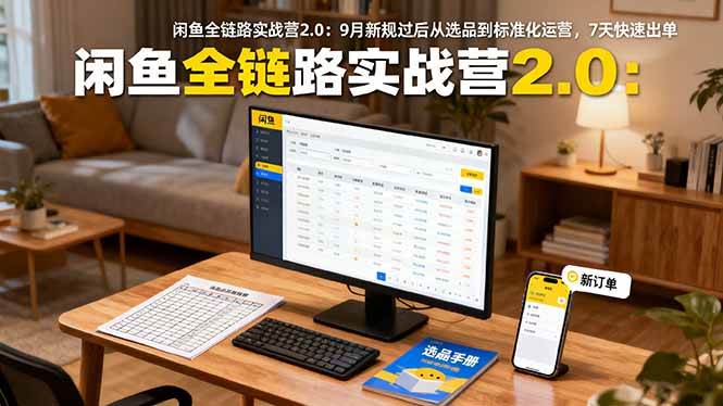 （16263期）闲鱼全链路实战营2.0：9月新规过后从选品到标准化运营，7天快速出单-泰戈创艺资源库