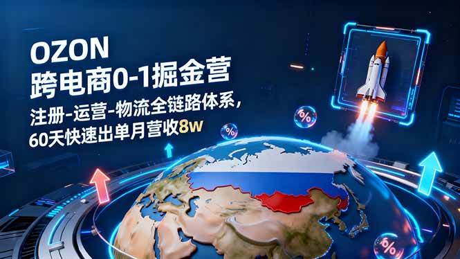（16277期）OZON跨境电商0-1掘金营：注册-运营-物流全链路体系，60天快速出单月营收8w-泰戈创艺资源库
