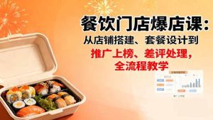 (16292期)餐饮门店爆店课:从店铺搭建、套餐设计到推广上榜、差评处理,全流程教学-泰戈创艺资源库