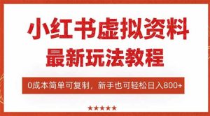 （16307期）小红书虚拟资料项目：最新搜索流变现玩法，0成本简单可复制，一人多店…-泰戈创艺资源库