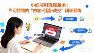 (16362期)小红书引流爆单术:构建一套低成本 可持续的“内容-引流-成交”闭环系统-泰戈创艺资源库