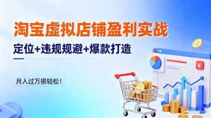 (16387期)淘宝虚拟店铺盈利实战:定位+违规规避+爆款打造,月入过万很轻松!-泰戈创艺资源库