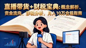 (16444期)直播带货+财税宝典:概念解析、资金流向、涉税分析,月入10万合规指南-泰戈创艺资源库