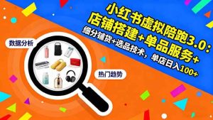(16451期)小红书虚拟陪跑3.0:店铺搭建+单品服务+细分铺货+选品技术,单店日入100+-泰戈创艺资源库