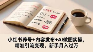 (16498期)小红书养号+内容发布+AI做图实操,精准引流变现,新手月入过万-泰戈创艺资源库