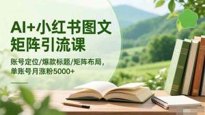（16530期）AI+小红书图文矩阵引流课：账号定位/爆款标题/矩阵布局/单账号月涨粉5000+-泰戈创艺资源库