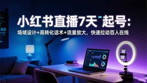 (16537期)小红书直播7天起号:场域设计+高转化话术+流量放大,快速拉动百人在线-泰戈创艺资源库