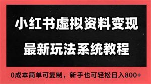 （16544期）2025小红书虚拟资料最新开店运营教程，搜索流变现玩法，一人多店0成本…-泰戈创艺资源库