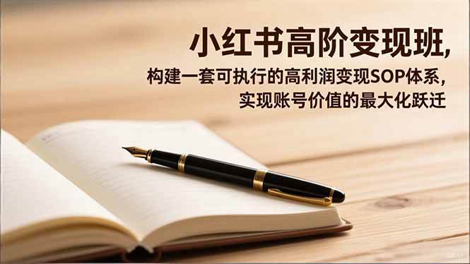 （16633期）小红书高阶变现班，构建一套可执行的高利润变现SOP体系，实现账号价值的最大化跃迁-泰戈创艺资源库