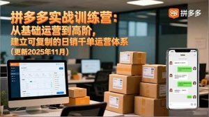 (16700期)拼多多实战训练营:从基础运营到高阶,建立可复制的日销千单运营体系(更新11月)-泰戈创艺资源库