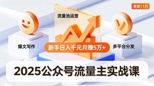 (16716期)2025公众号流量主实战课,爆文写作、流量池运营、多平台分发,新手日入千元月赚5万+更新11月-泰戈创艺资源库