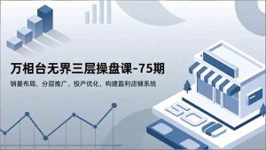 （16769期）万相台无界三层操盘课-75期，销量布局、分层推广、投产优化，构建盈利店铺系统-泰戈创艺资源库