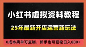 (16795期)小红书虚拟资料项目:最新搜索流变现玩法,0成本简单可复制,一人多店打法,新手日入800+-泰戈创艺资源库