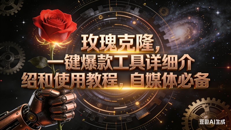 （16792期）玫瑰克隆工具，自媒体必备，一键爆款工具详细介绍和使用教程-泰戈创艺资源库